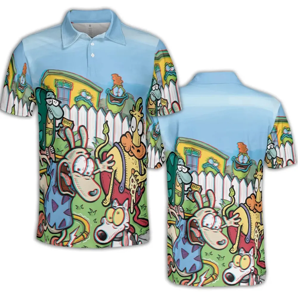 Spunky Style Rocko's Modern Life AOP Men/Women Polo Shirt - 2