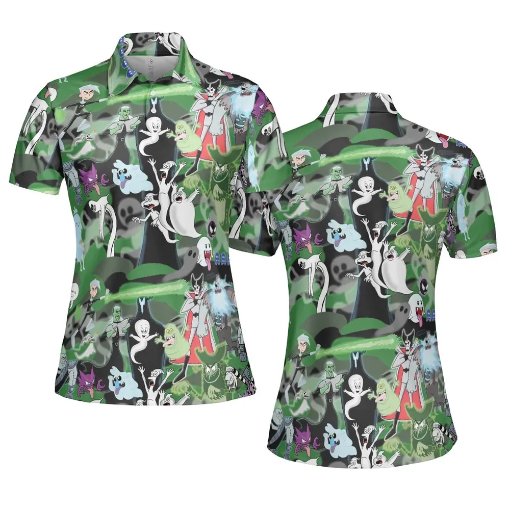 Ghost Cartoon Characters AOP Men/Women Polo Shirt - 5