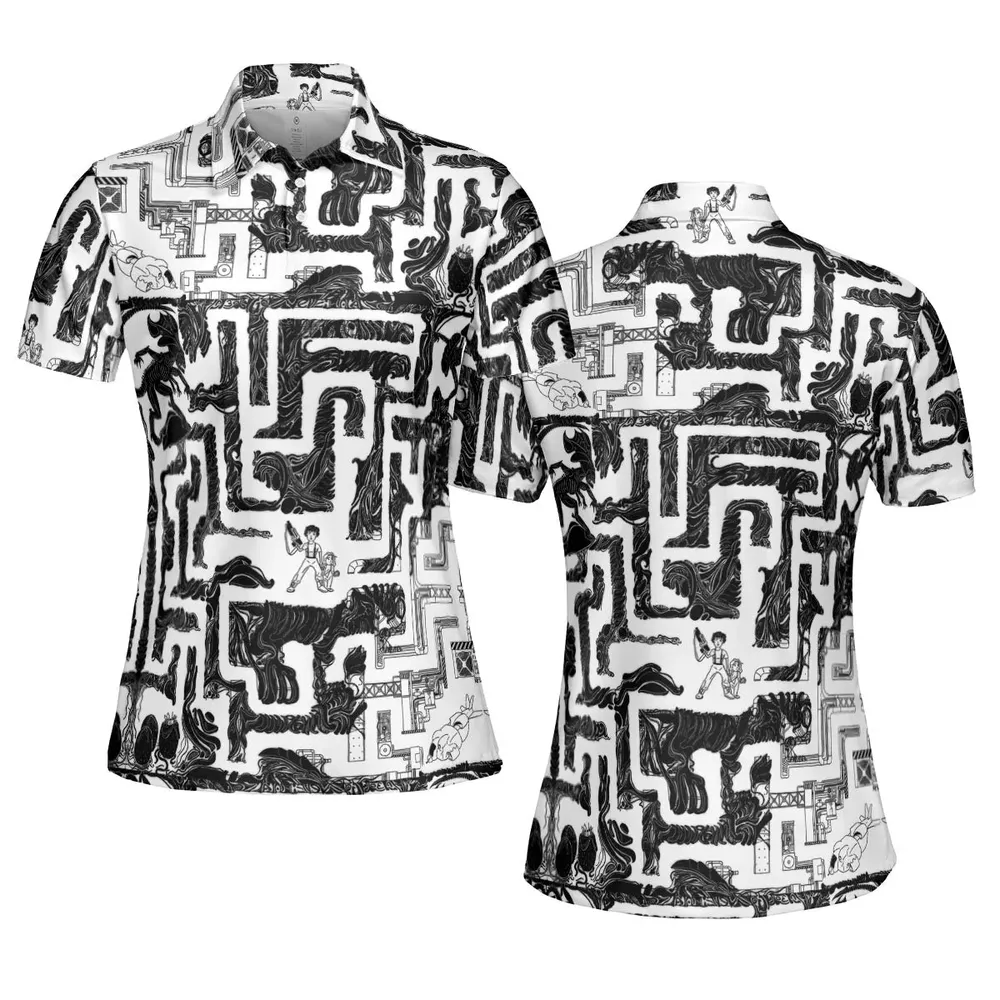 Xenomorph Alien Maze AOP Men/Women Polo Shirt - 5