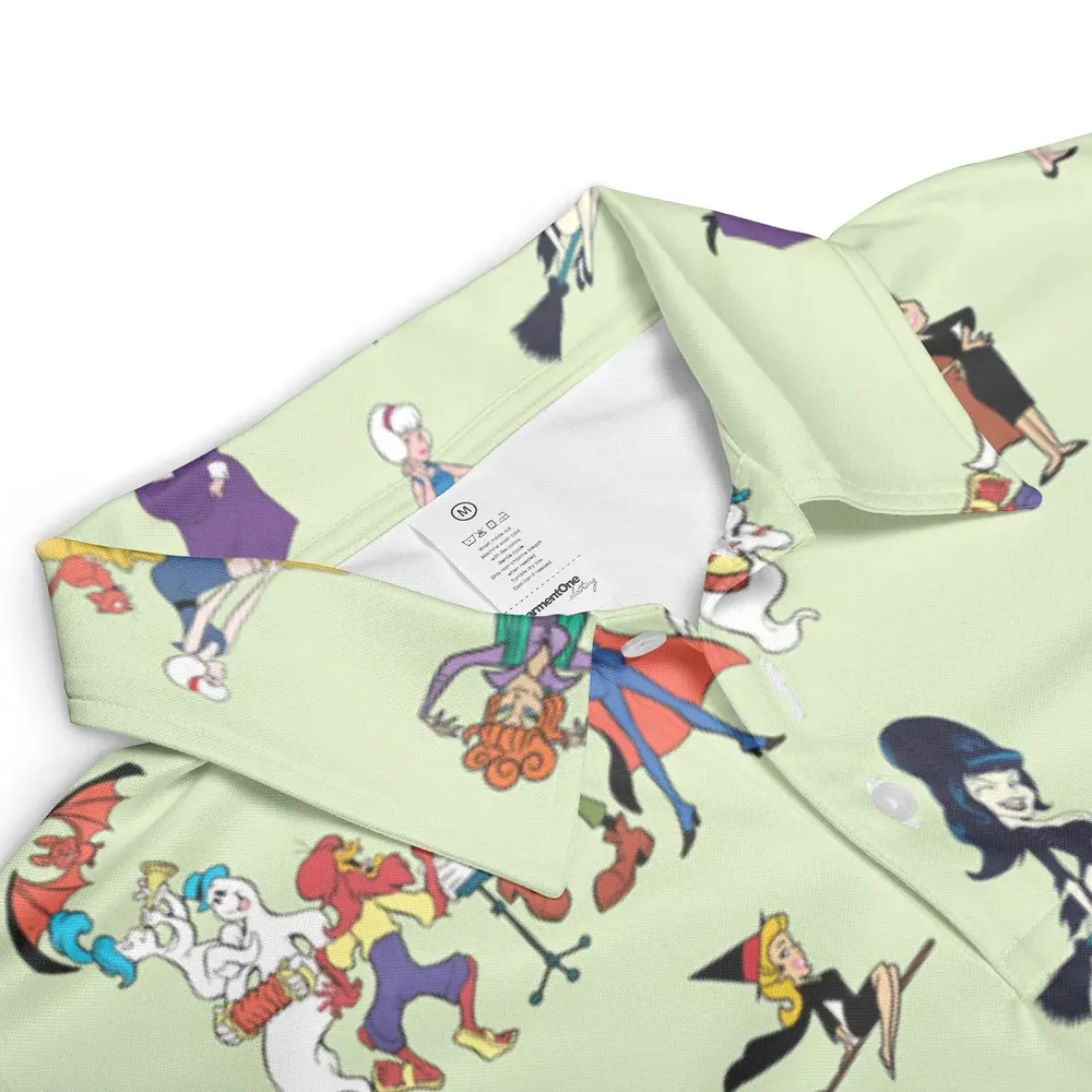 Witches Cartoon Characters AOP Men/Women Polo Shirt - 3