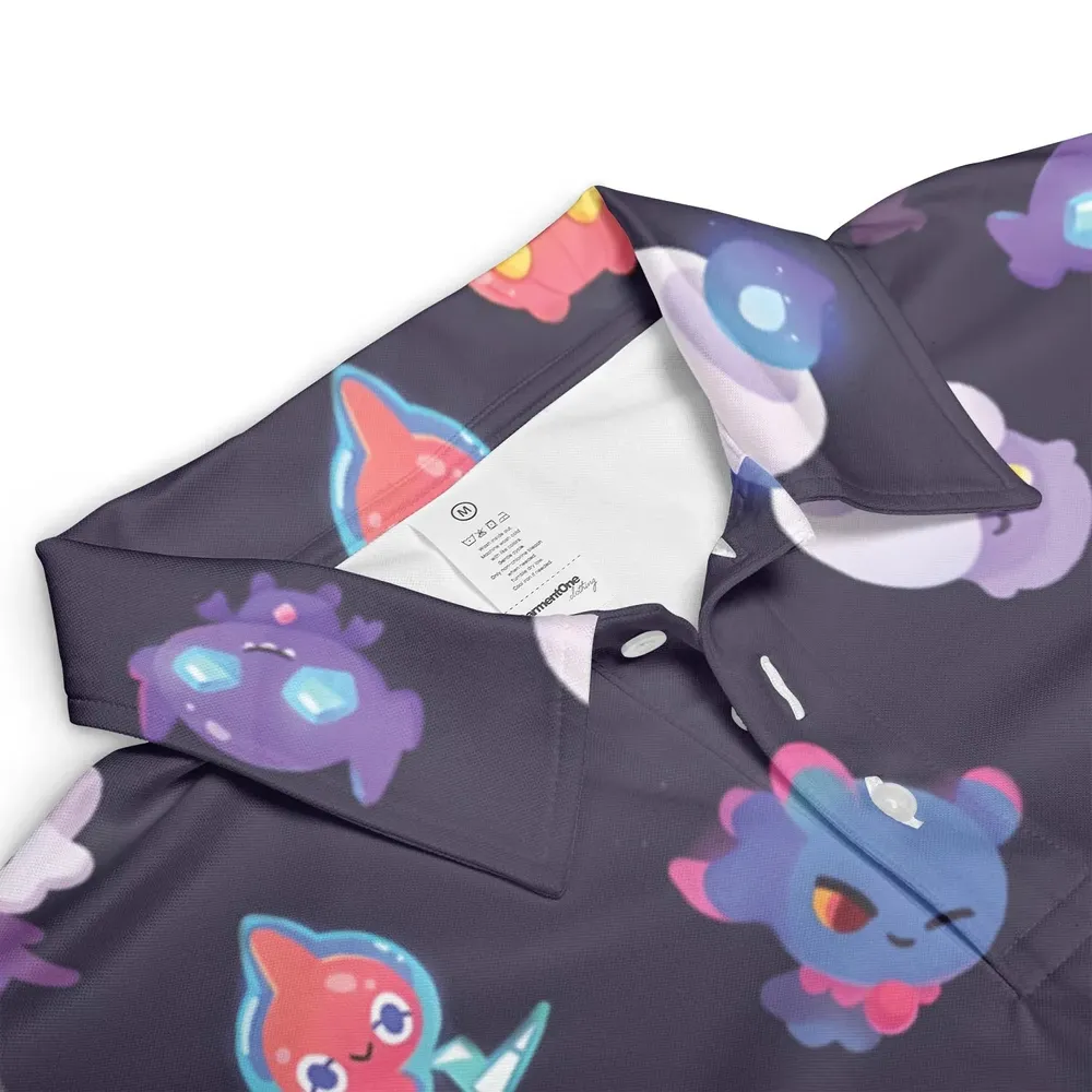 Cute Ghost Type AOP Men/Women Polo Shirt - 3