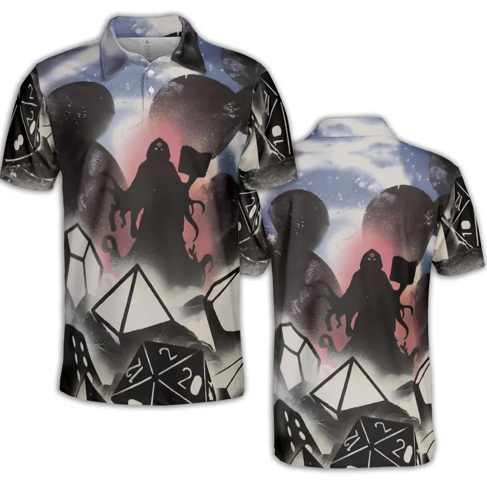 How I Roll DnD AOP Men/Women Polo Shirt - 2