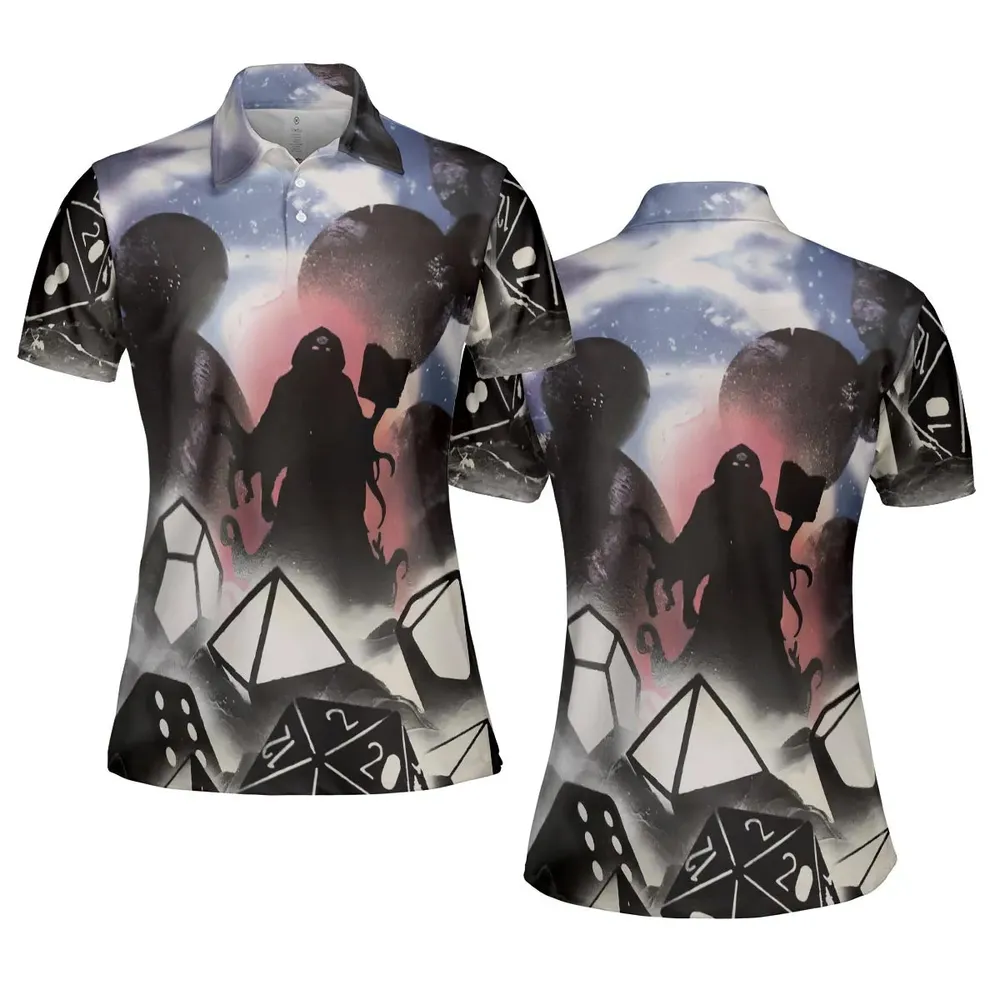 How I Roll DnD AOP Men/Women Polo Shirt - 5