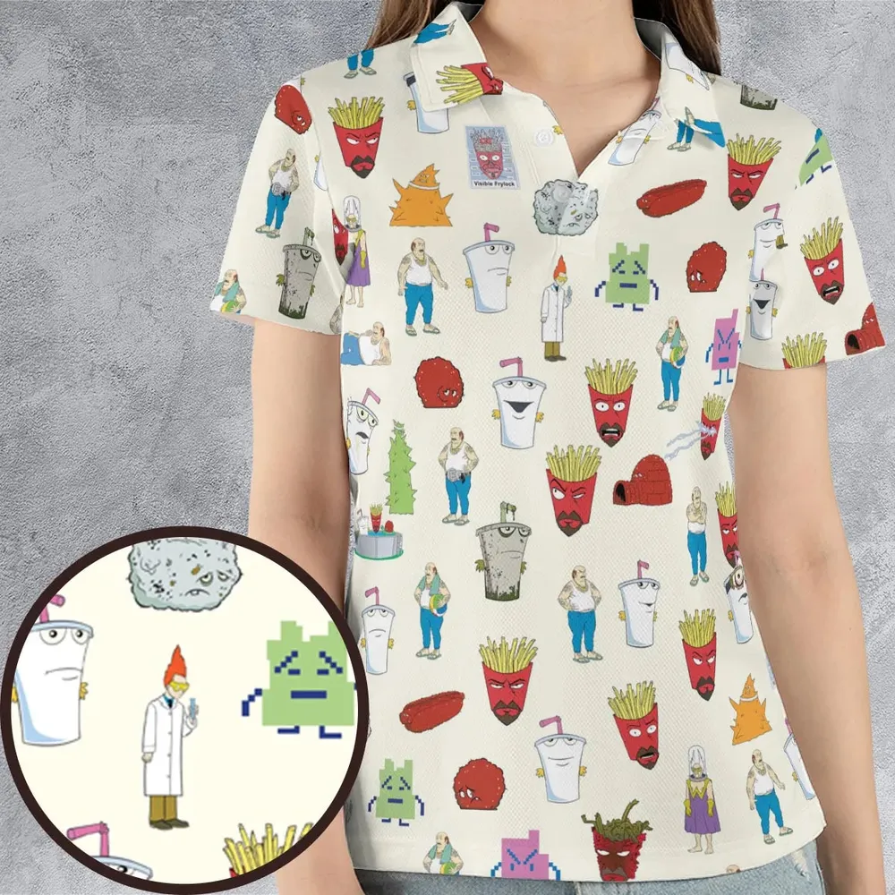 Aqua Teen Style AOP Men/Women Polo Shirt - 4