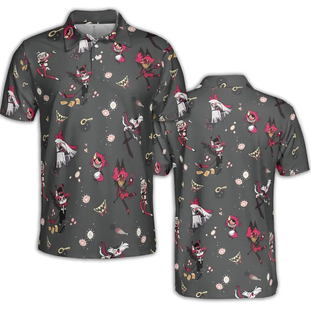 Helluva Hazbin AOP Men/Women Polo Shirt - 2