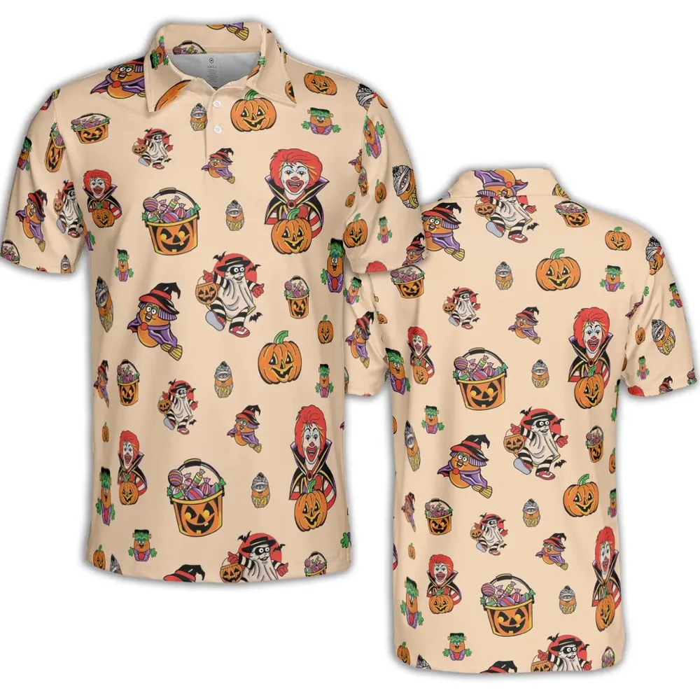 McDonaldland Halloween AOP Men/Women Polo Shirt - 2