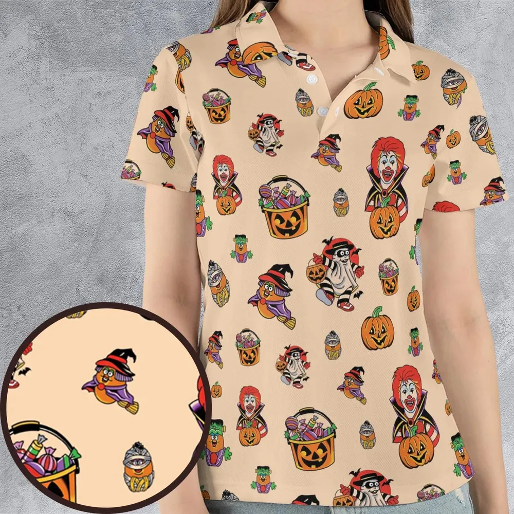McDonaldland Halloween AOP Men/Women Polo Shirt - 4