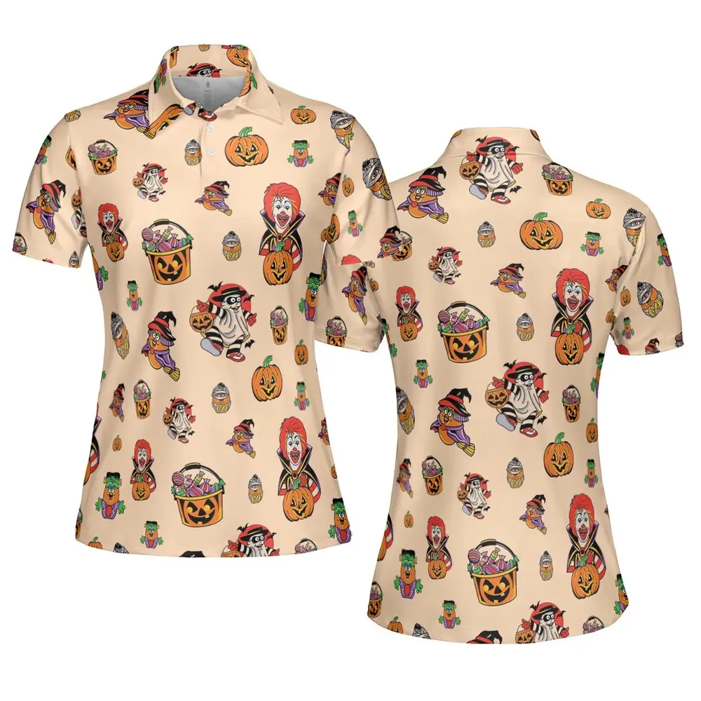 McDonaldland Halloween AOP Men/Women Polo Shirt - 5