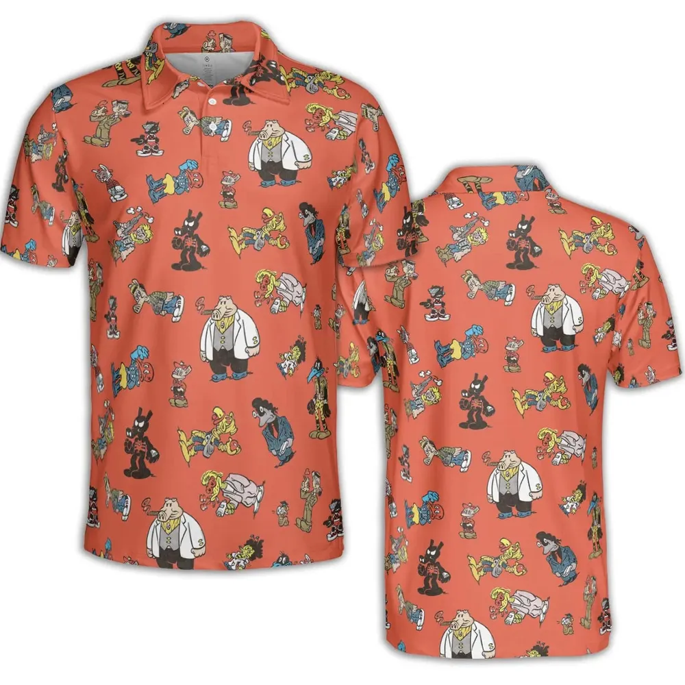 Cast of Peter Porker AOP Men/Women Polo Shirt - 2