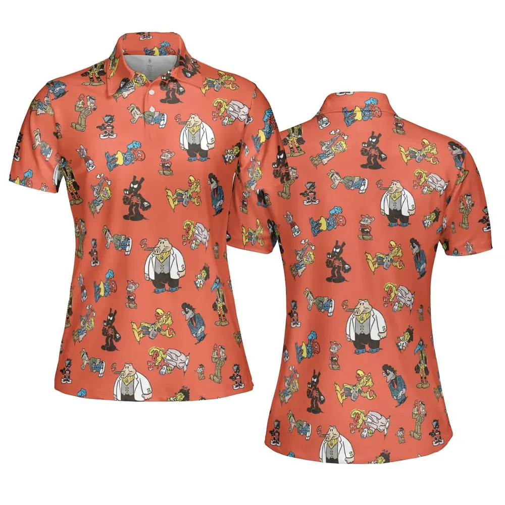 Cast of Peter Porker AOP Men/Women Polo Shirt - 5