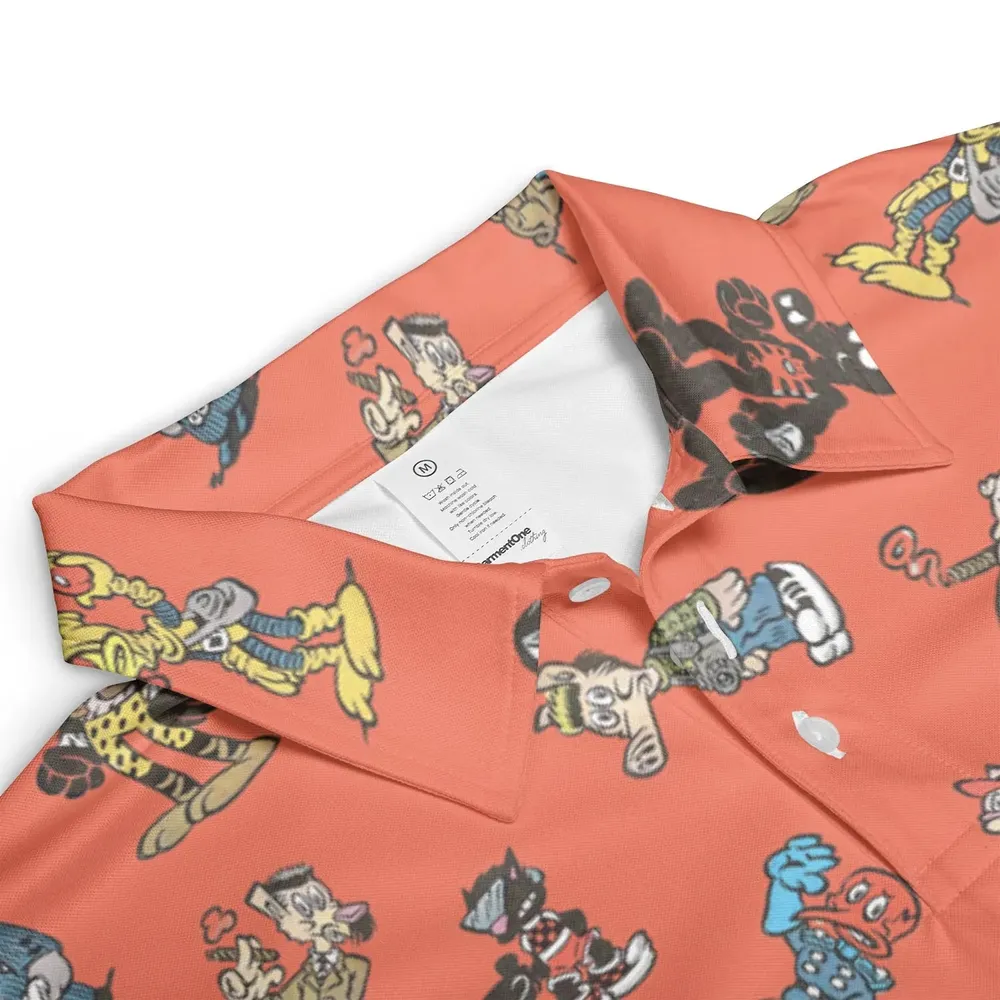 Cast of Peter Porker AOP Men/Women Polo Shirt - 3