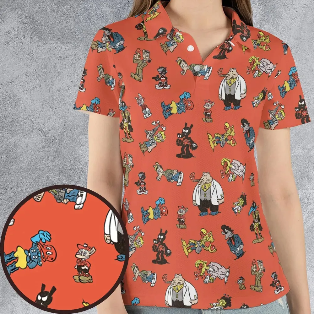 Cast of Peter Porker AOP Men/Women Polo Shirt - 4