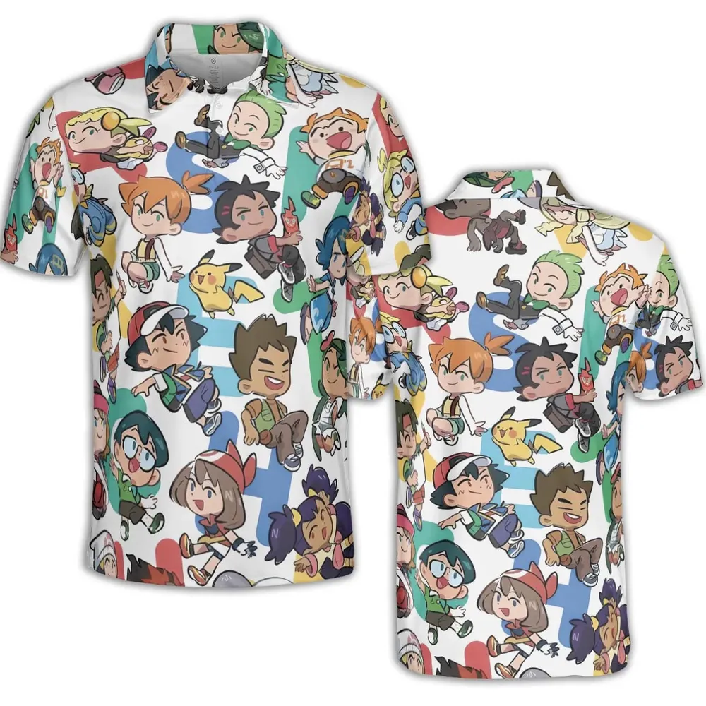 Pokemon Trainer AOP Men/Women Polo Shirt - 2
