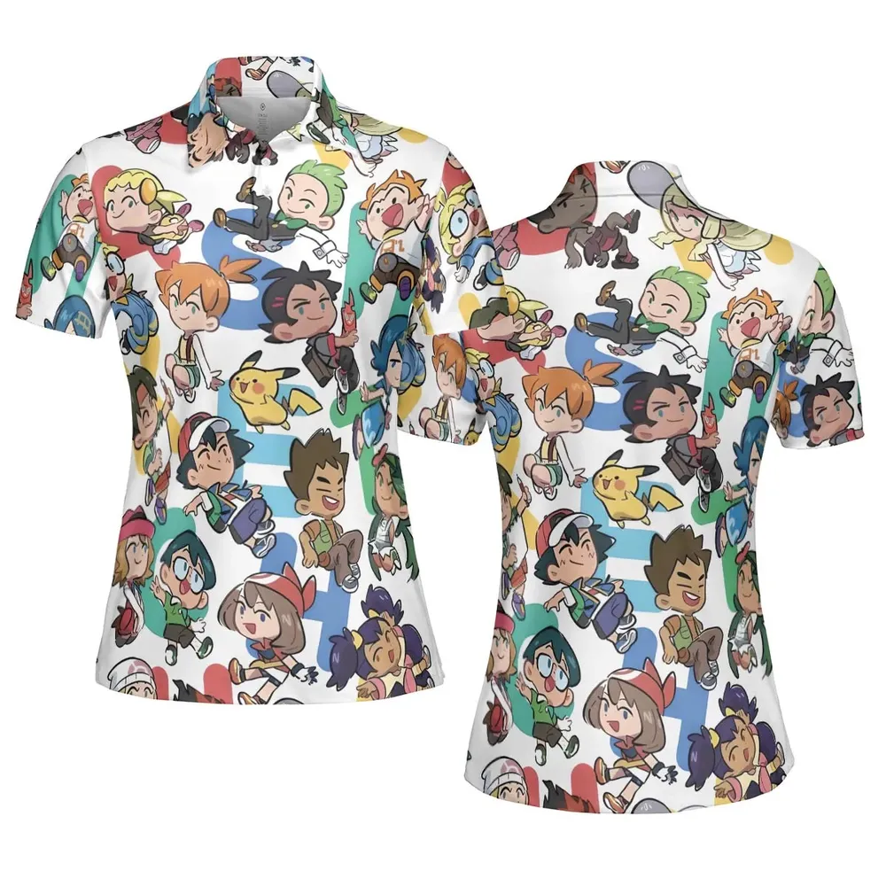 Pokemon Trainer AOP Men/Women Polo Shirt - 5