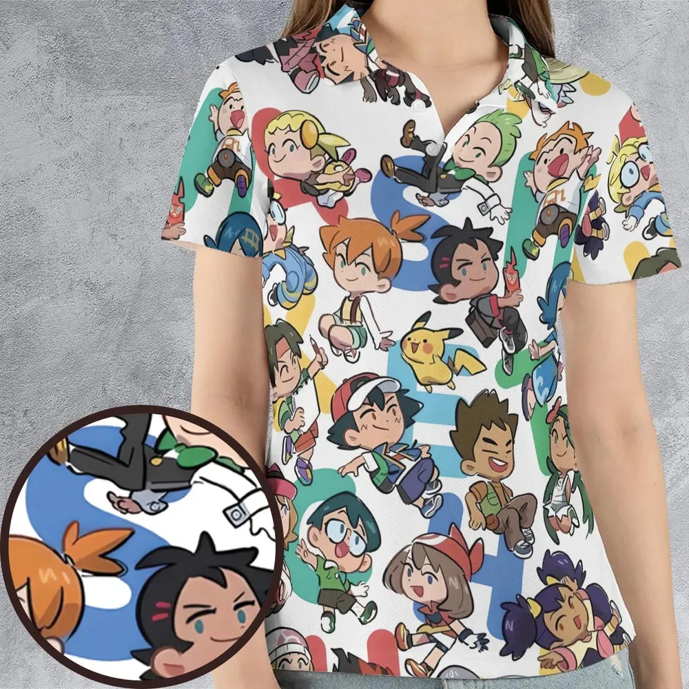 Pokemon Trainer AOP Men/Women Polo Shirt - 4