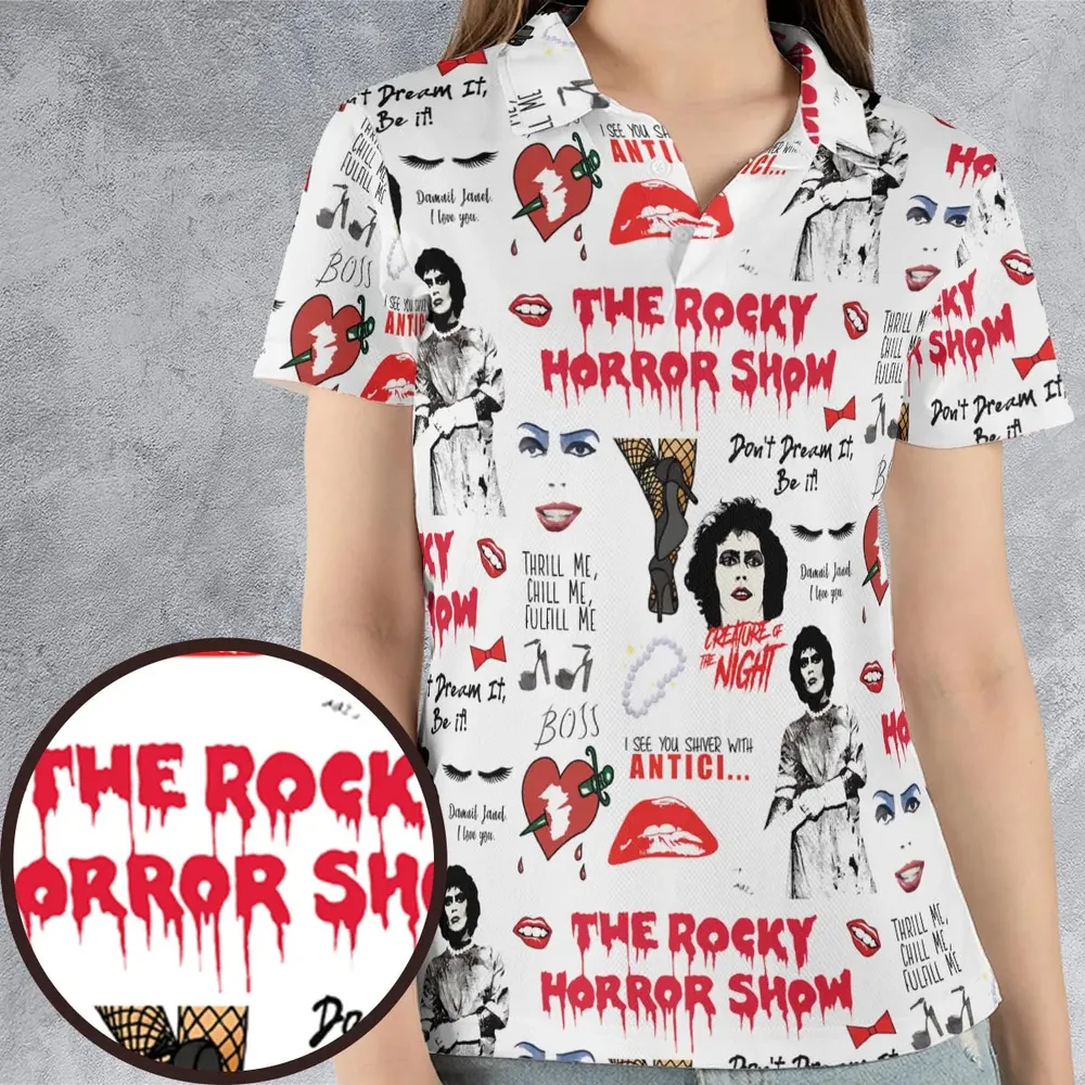 The Rocky Horror Picture Show Pattern AOP Men/Women Polo Shirt - 4