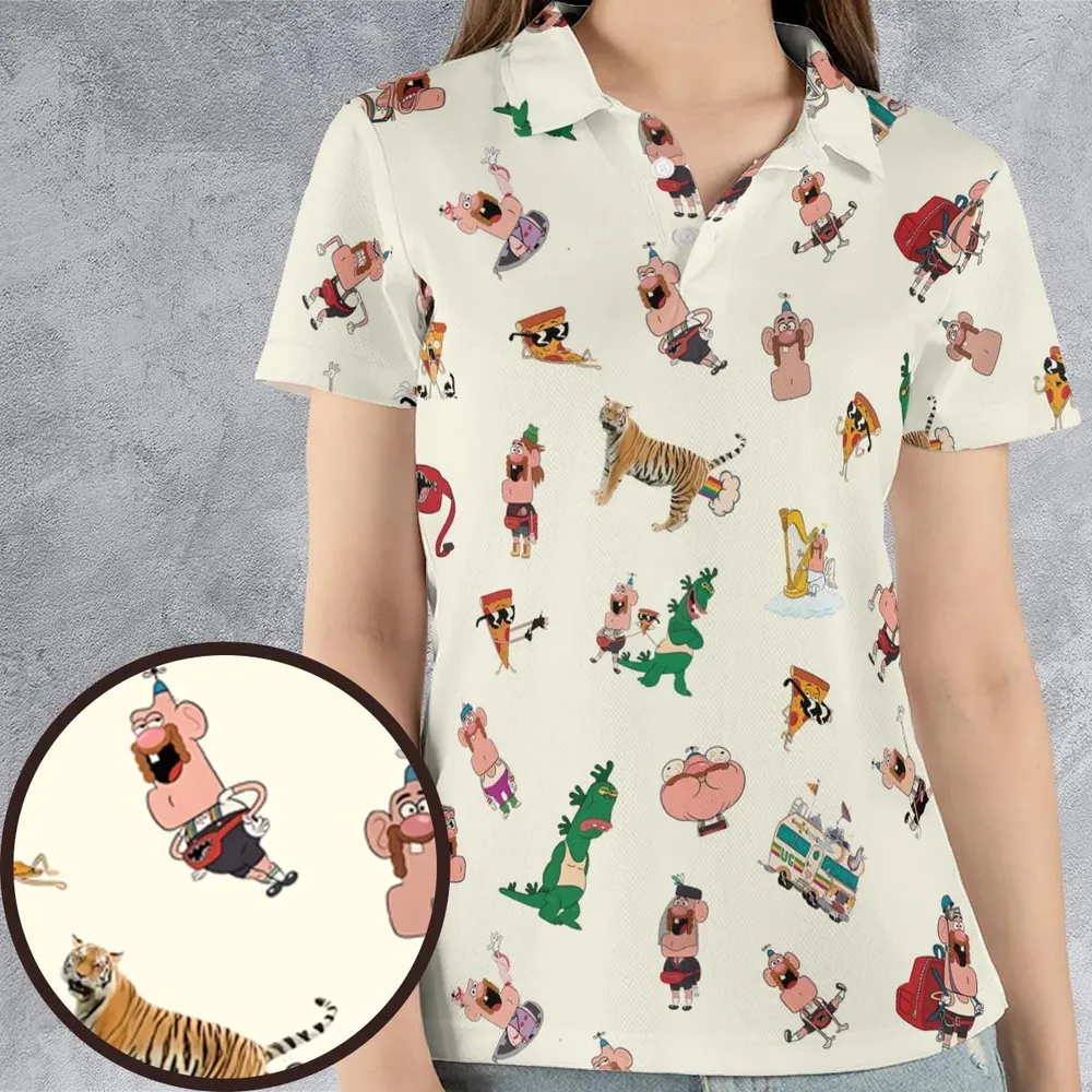 Magic Realism Uncle Grandpa AOP Men/Women Polo Shirt - 4