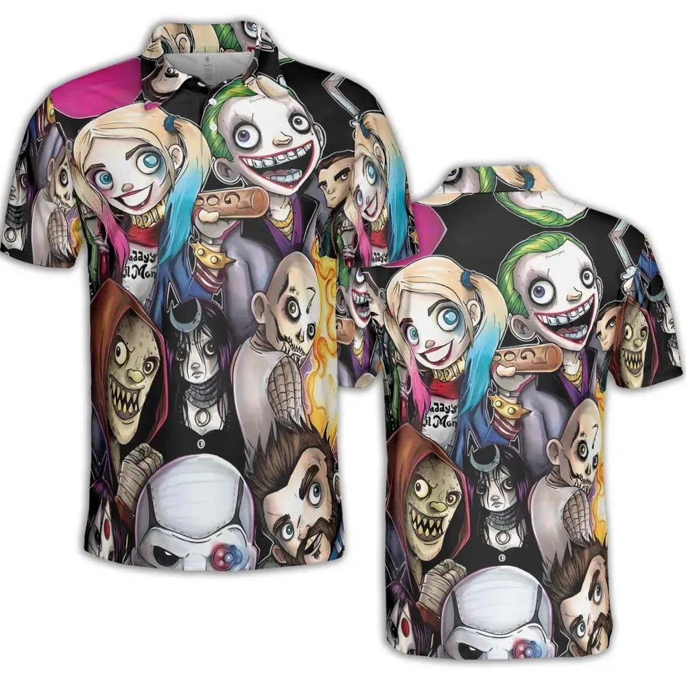 Mini Suicide Squad AOP Men/Women Polo Shirt - 2