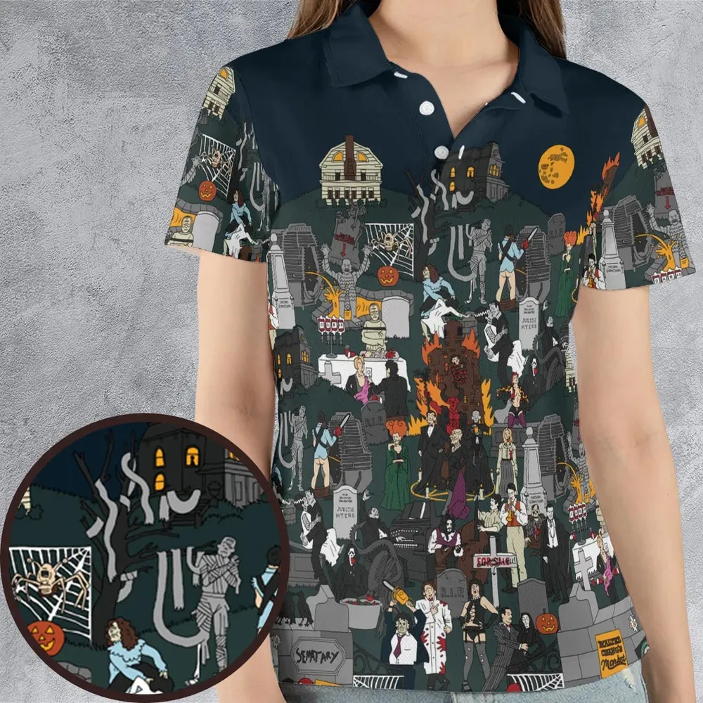 Horror Street AOP Men/Women Polo Shirt - 4