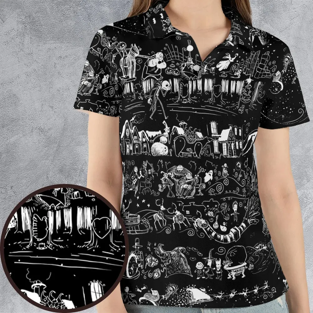 Nightmare Journey AOP Men/Women Polo Shirt - 4