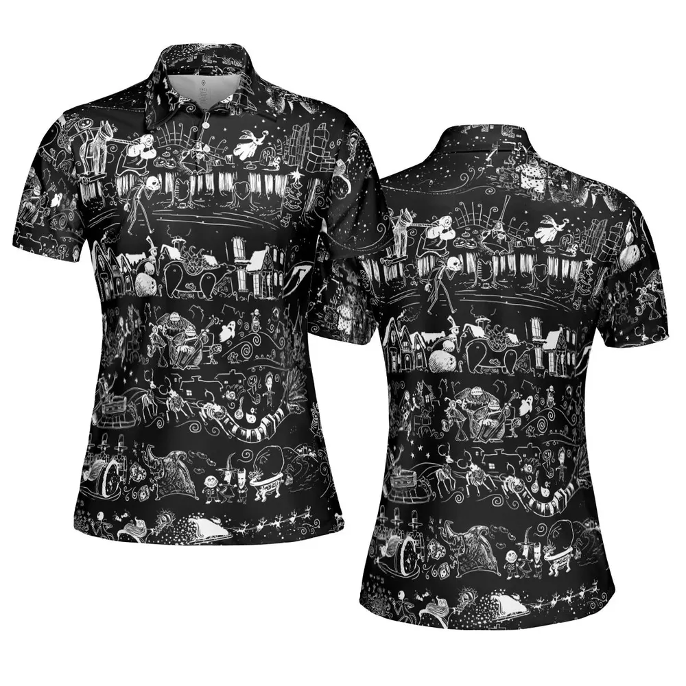 Nightmare Journey AOP Men/Women Polo Shirt - 5