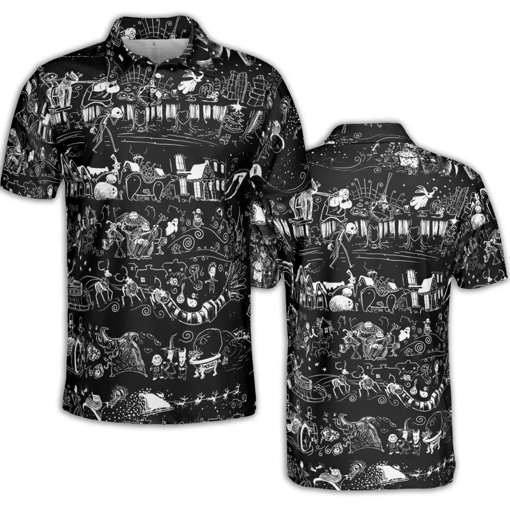 Nightmare Journey AOP Men/Women Polo Shirt - 2