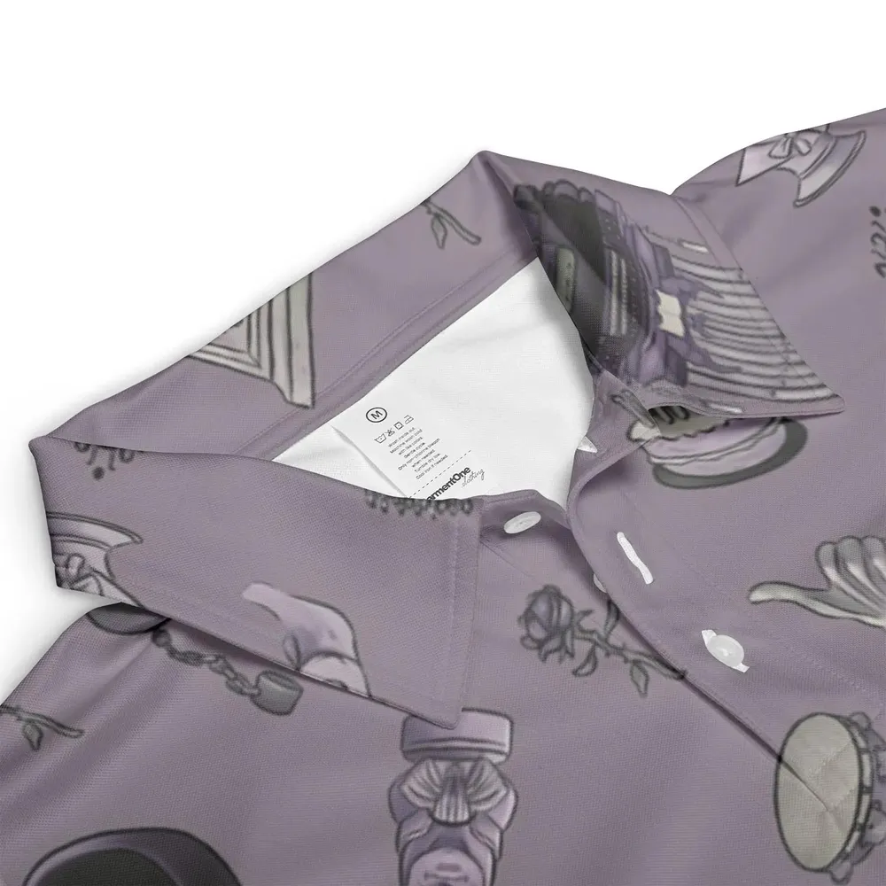 Welcome Foolish Mortals Haunted Mansion AOP Men/Women Polo Shirt - 3