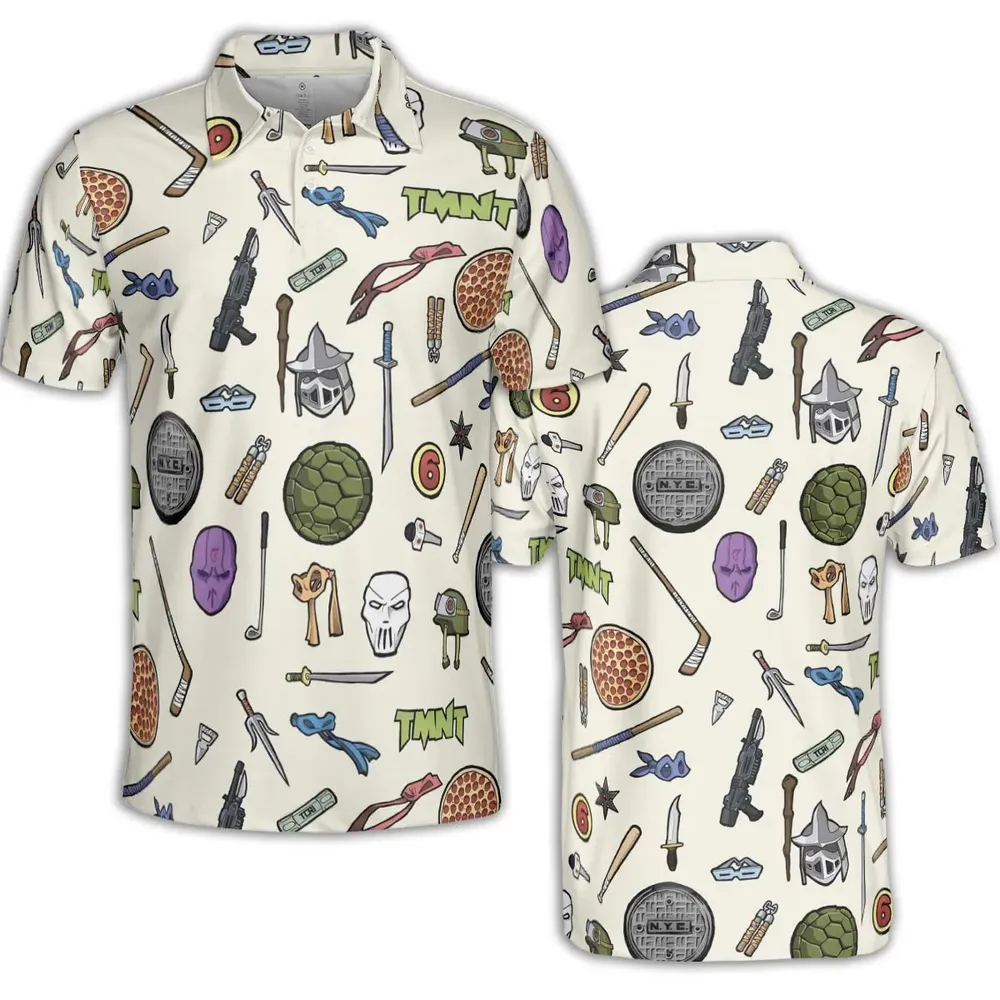 Hero In A Half Shell TMNT AOP Men/Women Polo Shirt - 2