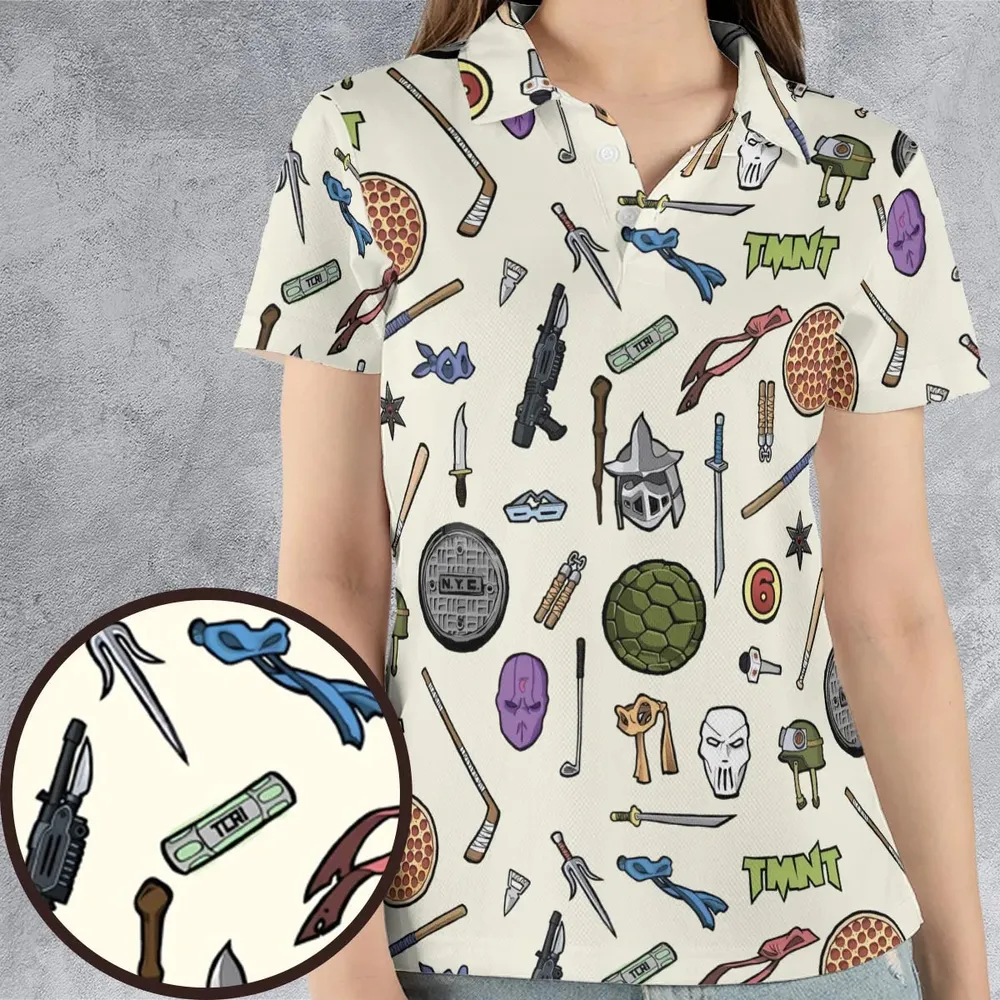 Hero In A Half Shell TMNT AOP Men/Women Polo Shirt - 4