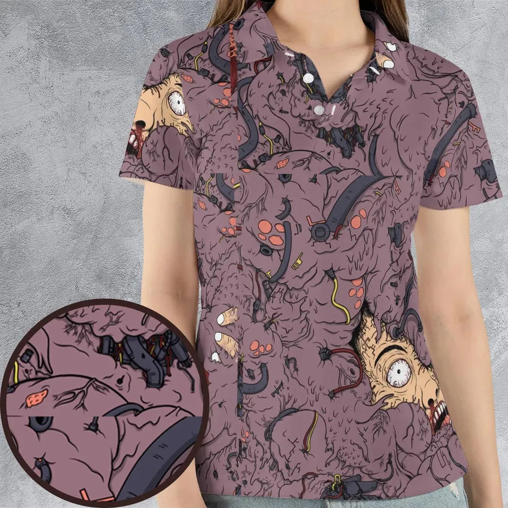 Uncontrollable Power Akira AOP Men/Women Polo Shirt - 4
