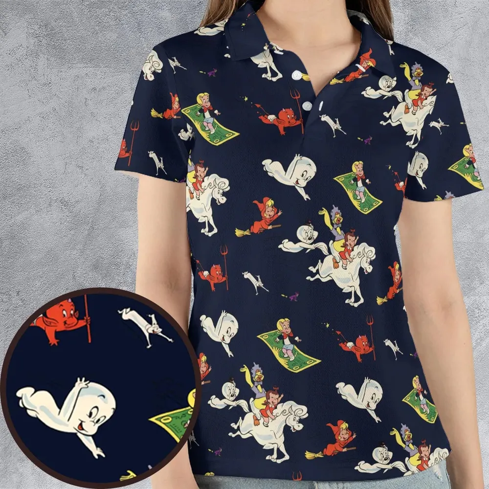 Casper Richie Rich Harvey Comic Characters AOP Men/Women Polo Shirt - 4
