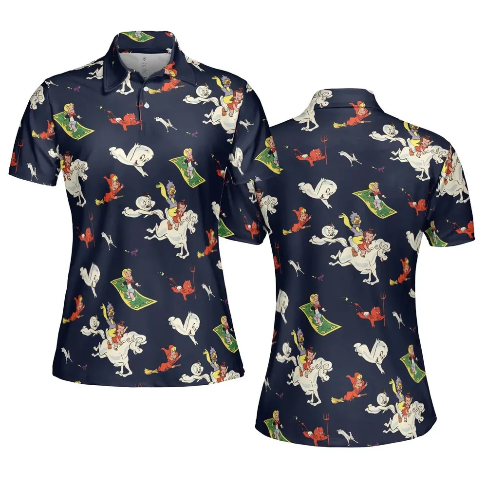 Casper Richie Rich Harvey Comic Characters AOP Men/Women Polo Shirt - 5