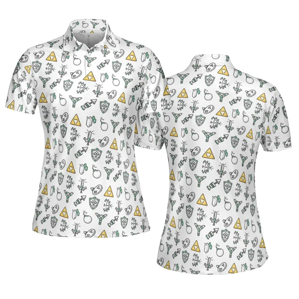The Zelda Pixel Style AOP Men/Women Polo Shirt - 5