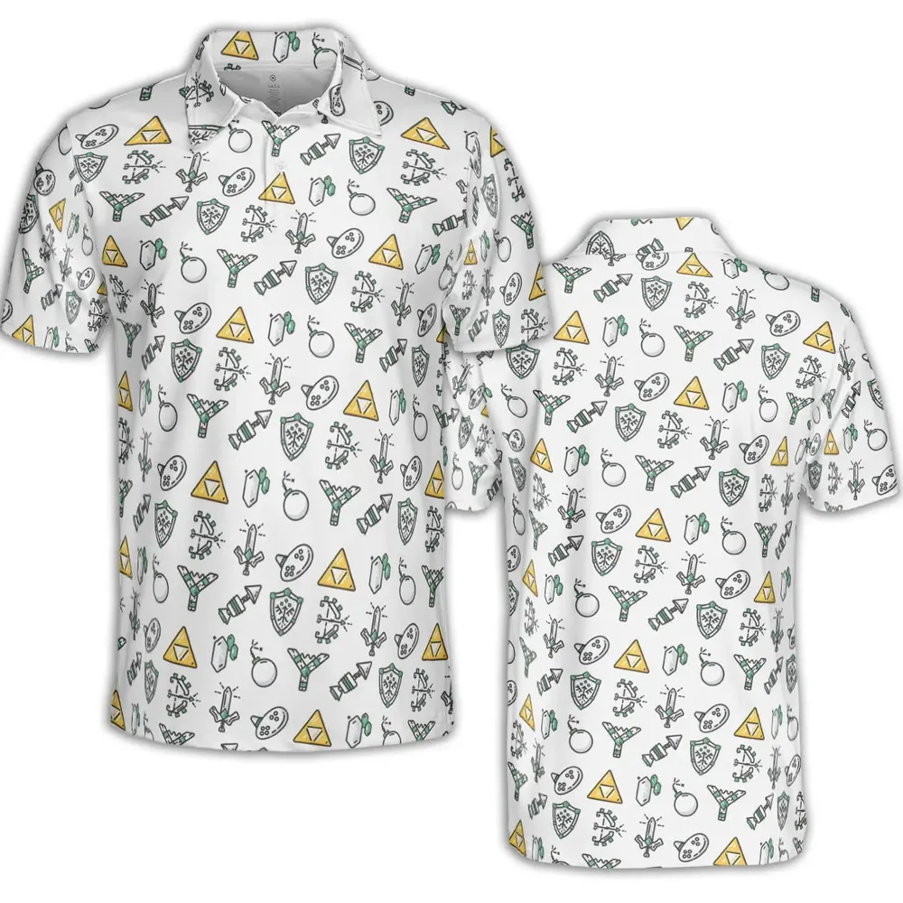 The Zelda Pixel Style AOP Men/Women Polo Shirt - 2