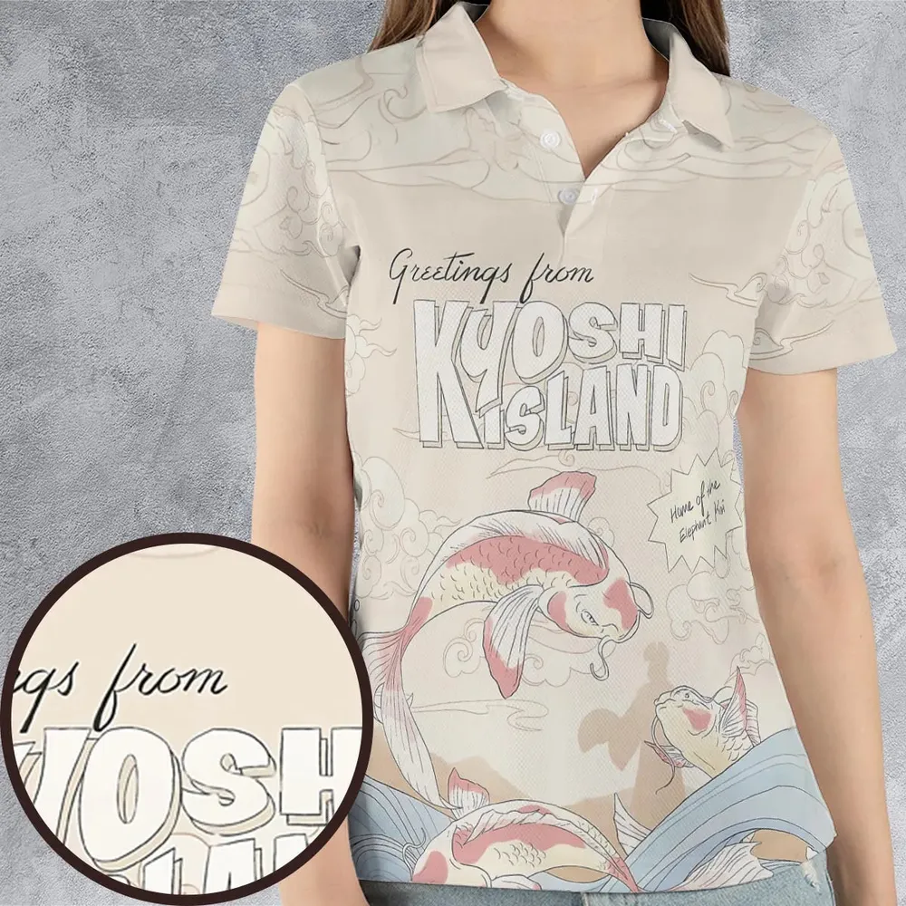 Kyoshi Island Avatar The Last Airbender AOP Men/Women Polo Shirt - 4