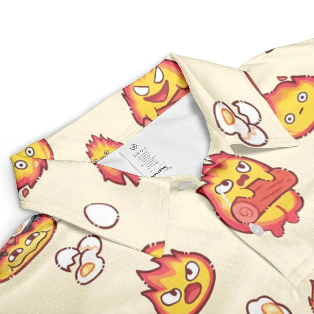 Calcifer Howl’s Moving Castle AOP Men/Women Polo Shirt - 3