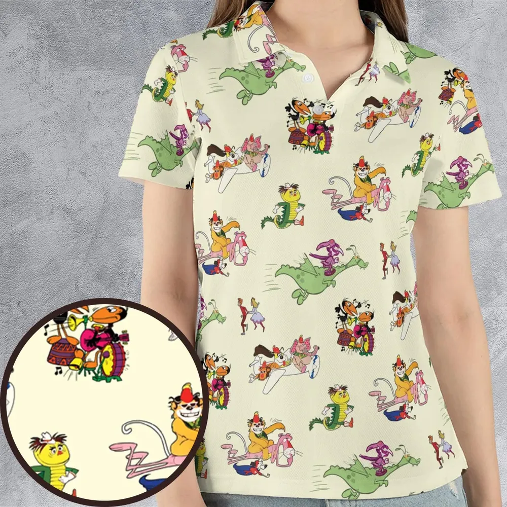 NBC Vintage Cartoon AOP Men/Women Polo Shirt - 4