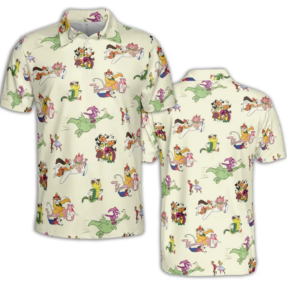 NBC Vintage Cartoon AOP Men/Women Polo Shirt - 2