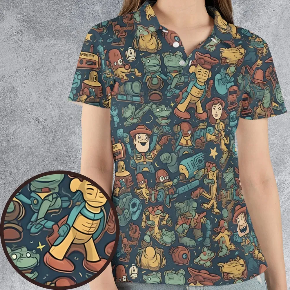 Story of Toy Cowboys Toy Story AOP Men/Women Polo Shirt - 4