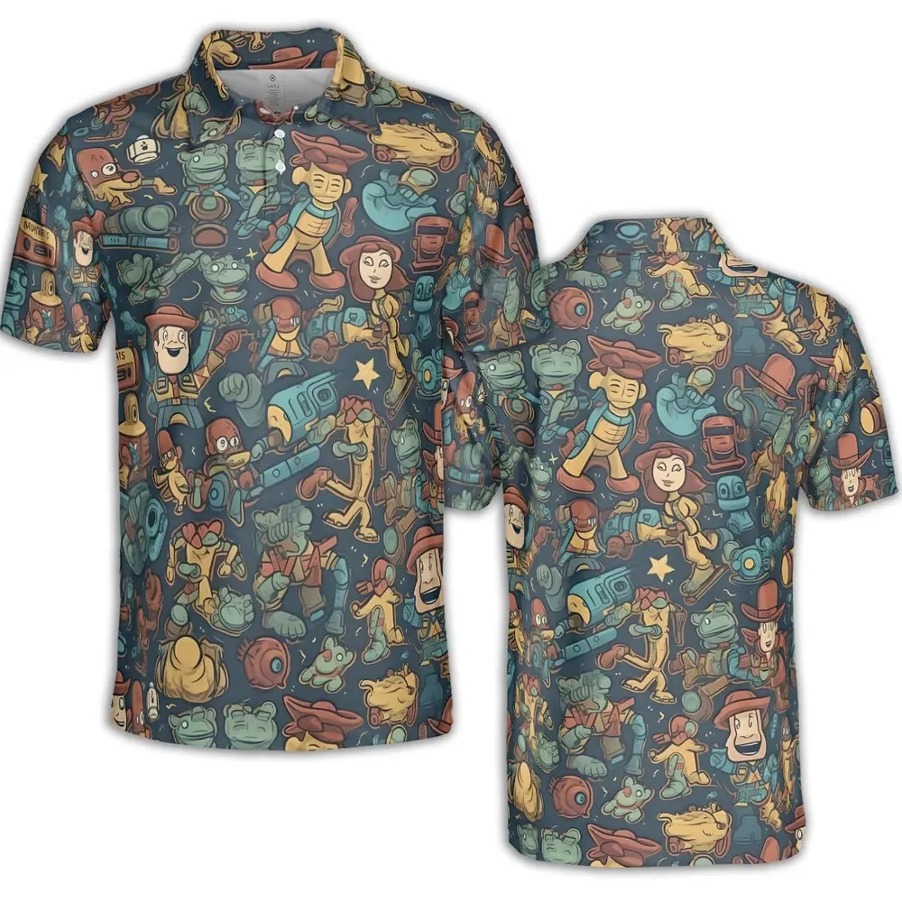 Story of Toy Cowboys Toy Story AOP Men/Women Polo Shirt - 2