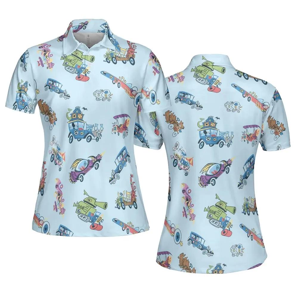 W is for Wacky Races AOP Men/Women Polo Shirt - 5