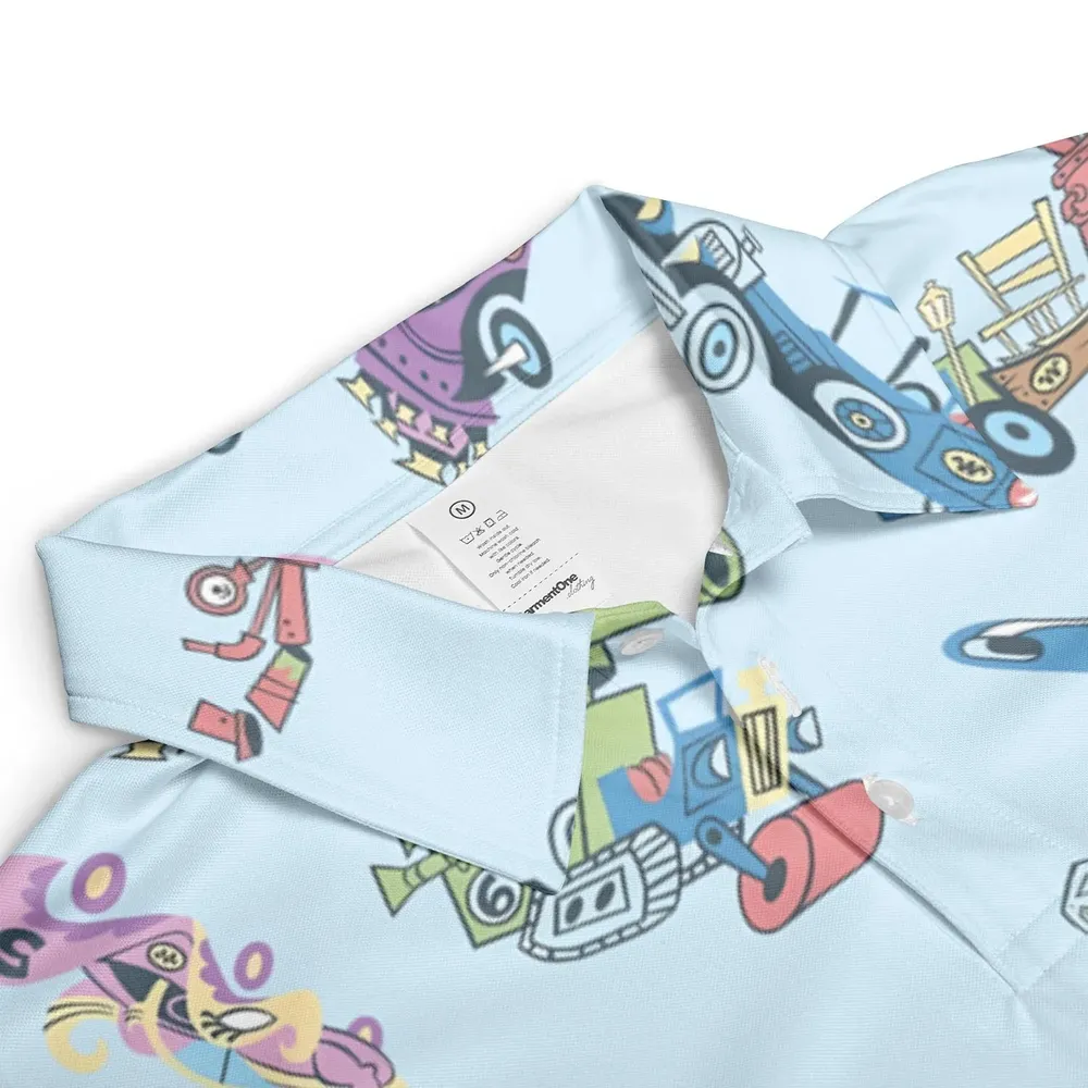 W is for Wacky Races AOP Men/Women Polo Shirt - 3