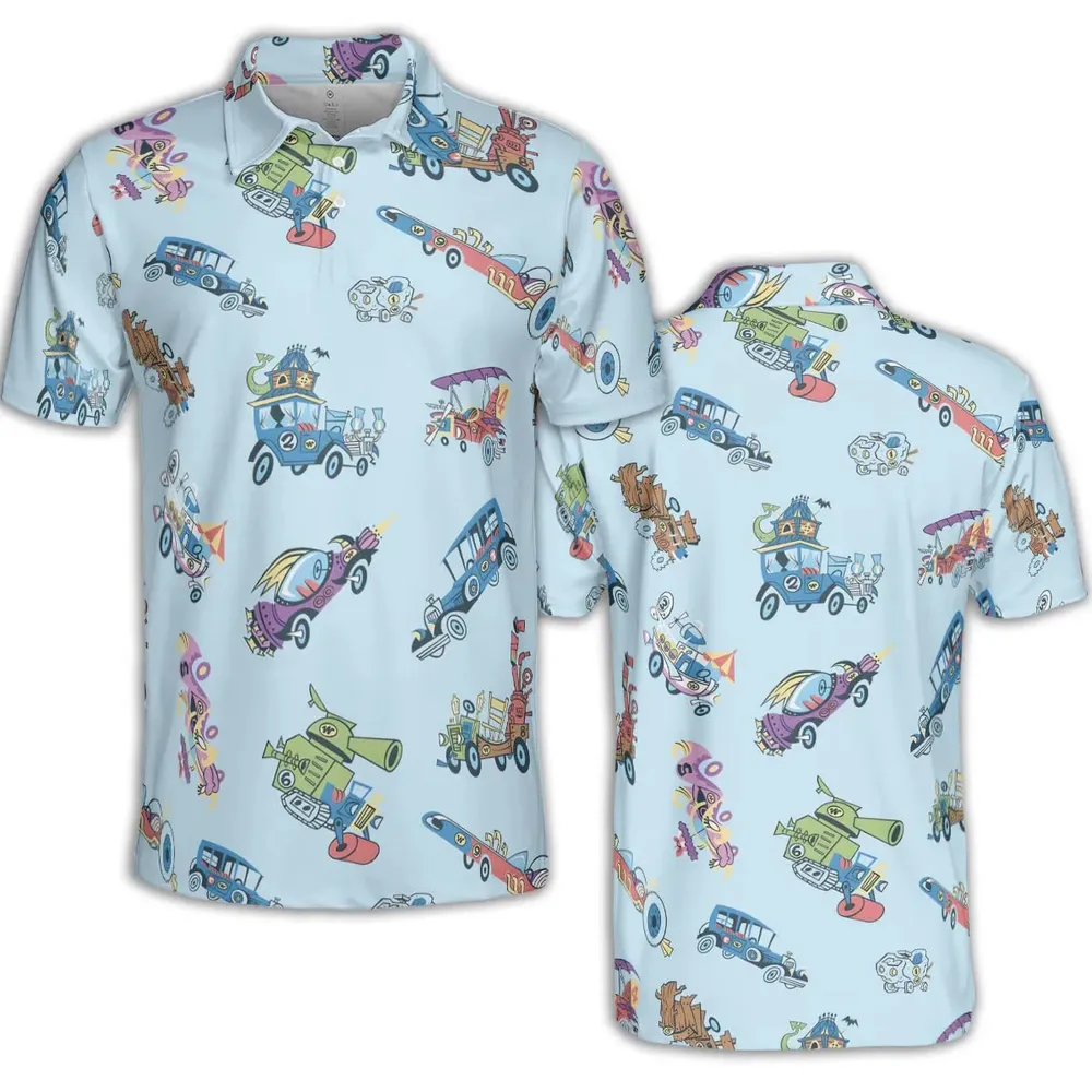 W is for Wacky Races AOP Men/Women Polo Shirt - 2