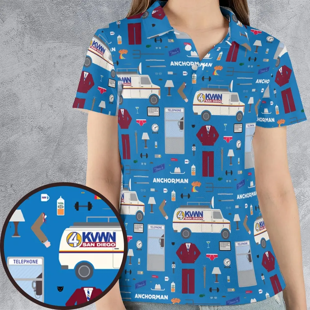 Anchor Chic Anchorman AOP Men/Women Polo Shirt - 4