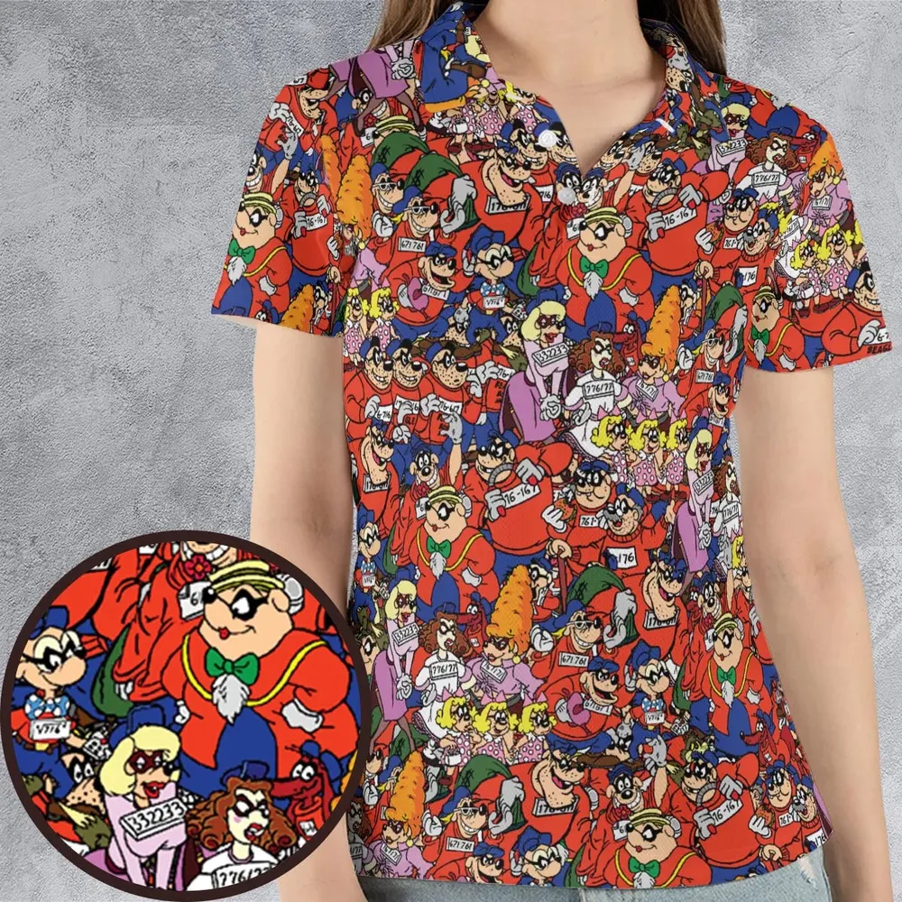 Beagle Boys Patterns AOP Men/Women Polo Shirt - 4