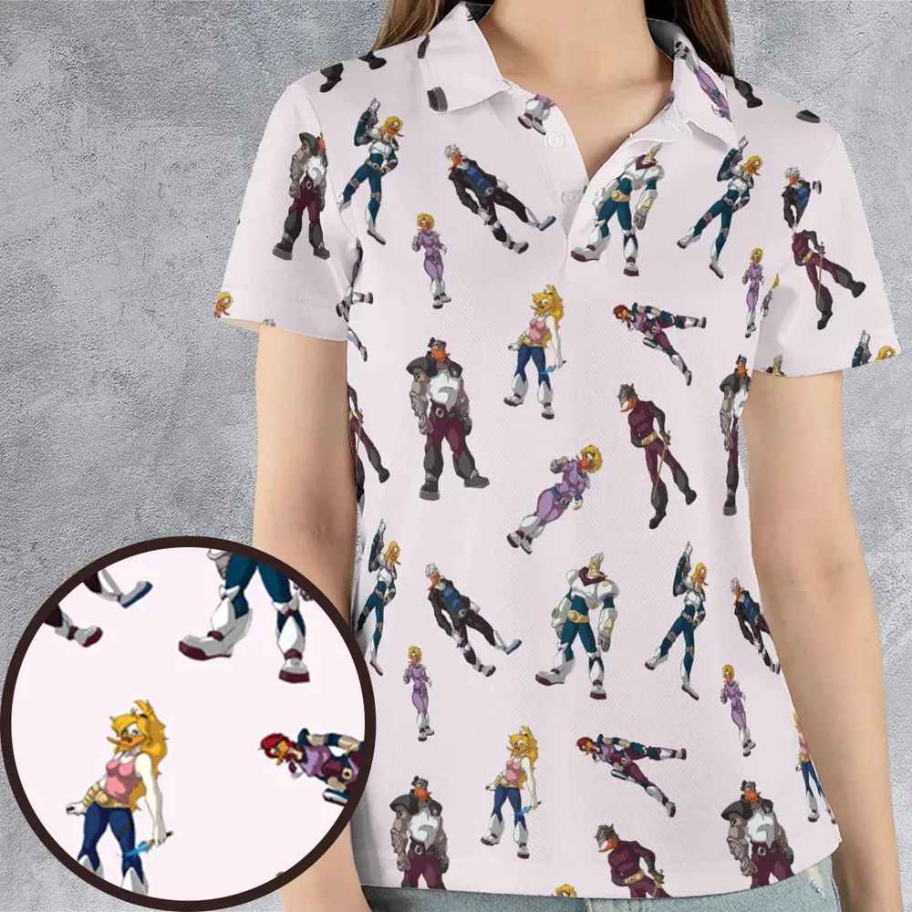 Mighty Ducks The Animated Series Characters AOP Men/Women Polo Shirt - 4