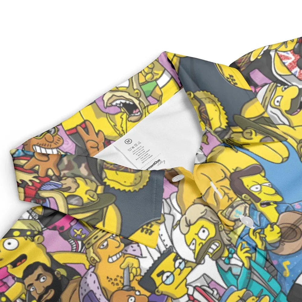 WWF Simpsons AOP Men/Women Polo Shirt - 3