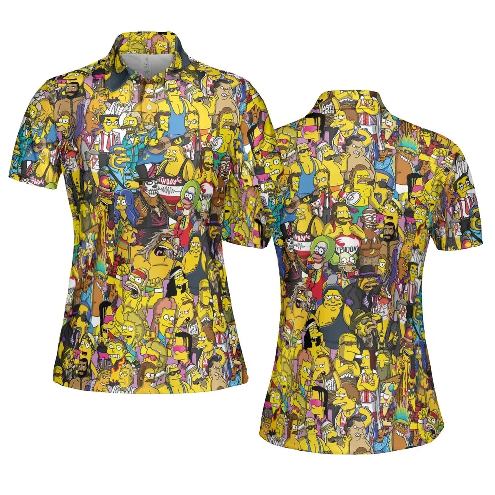 WWF Simpsons AOP Men/Women Polo Shirt - 5