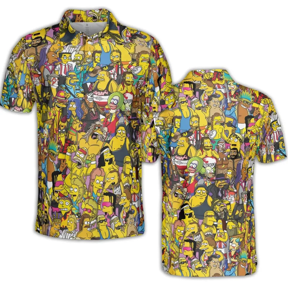 WWF Simpsons AOP Men/Women Polo Shirt - 2