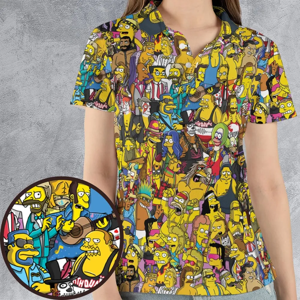 WWF Simpsons AOP Men/Women Polo Shirt - 4